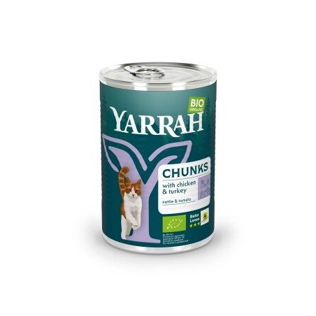 Yarrah Adult Bio Bröckchen 12x405 g Huhn und Truthahn