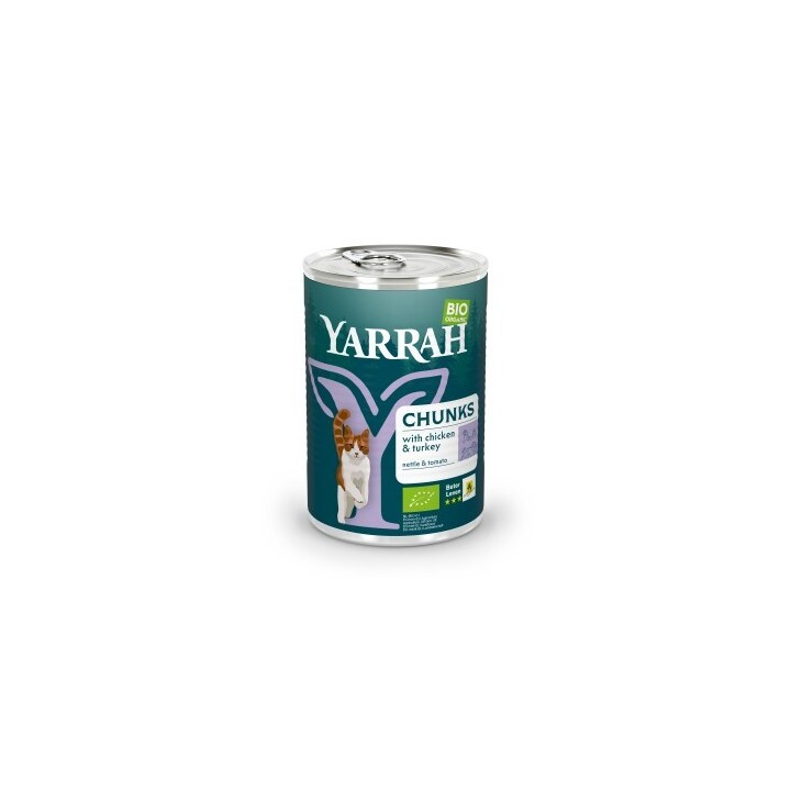 Yarrah Adult Bio Bröckchen 12x405 g Huhn und Truthahn