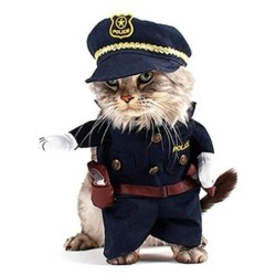 Kostüm für Katze und kleinen Hund, Polizistenkostüm