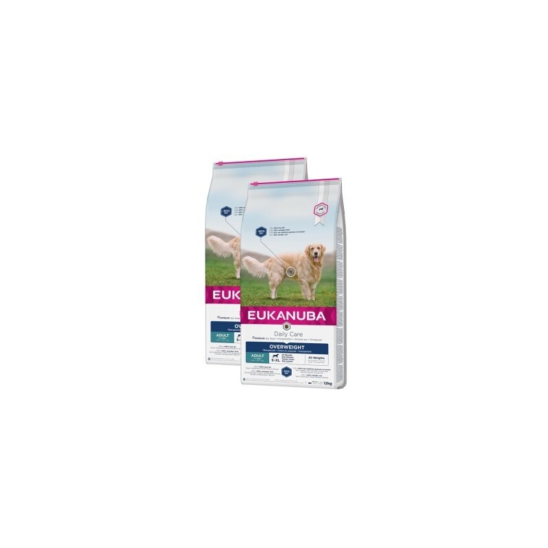 EUKANUBA Trockenfutter Hund Daily Care Übergewichtig, kastriert Adult 2x12 kg