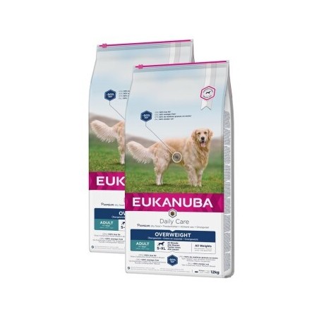 EUKANUBA Trockenfutter Hund Daily Care Übergewichtig, kastriert Adult 2x12 kg