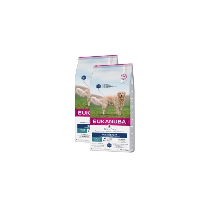 EUKANUBA Trockenfutter Hund Daily Care Übergewichtig, kastriert Adult 2x12 kg