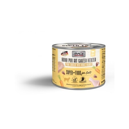 MAC's Nassfutter Katze Adult Huhn pur mit ganzen Geflügelherzen 24x200 g
