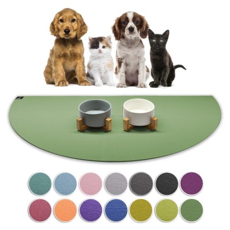 SANOZOO ® - Napfunterlage Halbrund - Öko-Tex und Made in Germany blassgrün 60 cm, 1,2 m