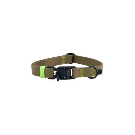 Cloud7® Hundehalsband Ipanema oliv-neon green, Gr. S, Breite: ca. 1,9 cm, Halsumfang: ca. 31 – 40 cm