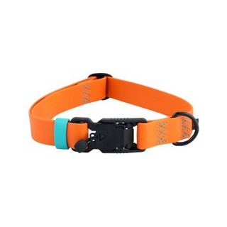 Cloud7® Hundehalsband Ipanema orange-aqua, Gr. S, Breite: ca. 1,9 cm, Halsumfang: ca. 31 – 40 cm
