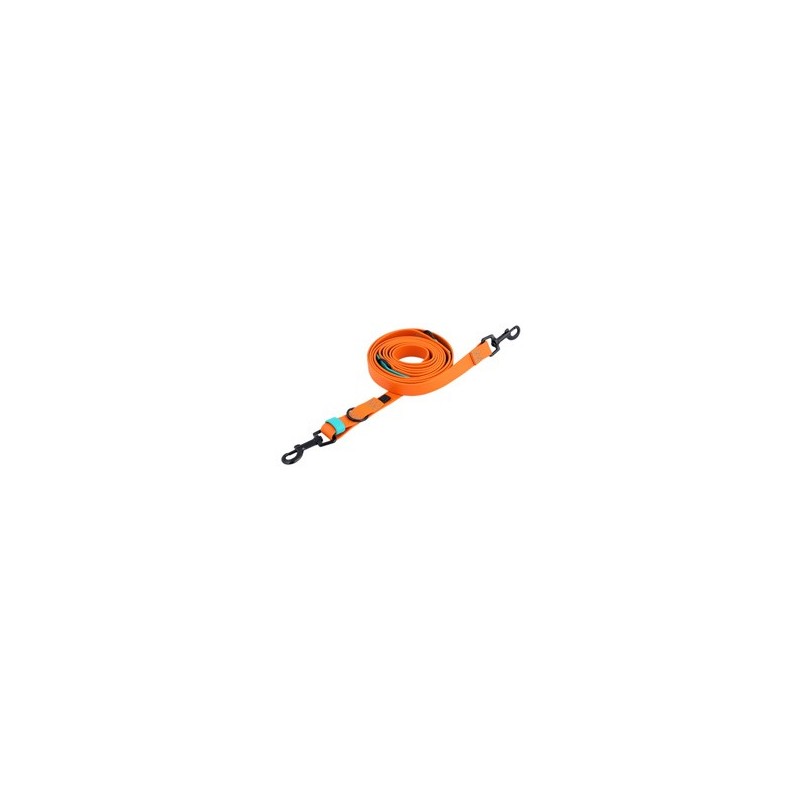 Cloud7® Führleine Ipanema orange-aqua, Breite: ca. 1,9 cm, Länge: ca. 2,5 m