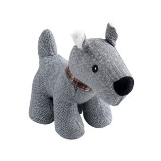 Hunde-Plüschspielzeug Schnauzer Britta grau, Maße: ca. 10 x 22,5 x 20 cm