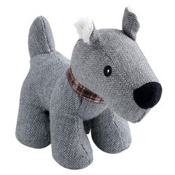 Hunde-Plüschspielzeug Schnauzer Britta grau, Maße: ca. 10 x 22,5 x 20 cm
