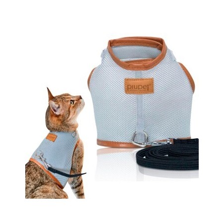 PIUPET Katzengeschirr Fritz grau S