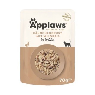 Applaws Nassfutter Katze Adult Hühnerbrust und Wild Reis 24x70 g