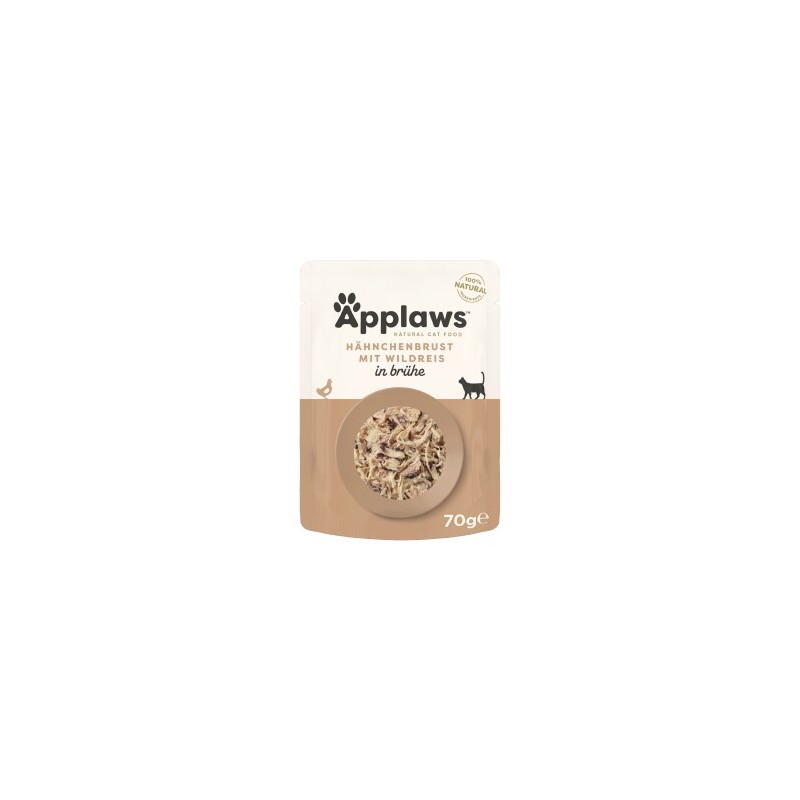 Applaws Nassfutter Katze Adult Hühnerbrust und Wild Reis 24x70 g