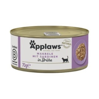 Applaws Nassfutter Katze Adult in Brühe Makrele mit Sardine 96x70 g