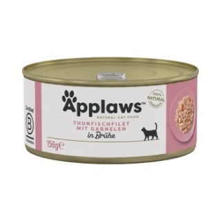 Applaws Nassfutter Katze Adult in Brühe Thunfisch mit Garnelen 96x156 g