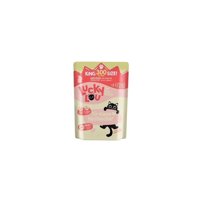 Lucky Lou Nassfutter Katze Kitten Geflügel 12x300 g