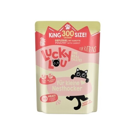 Lucky Lou Nassfutter Katze Kitten Geflügel 12x300 g