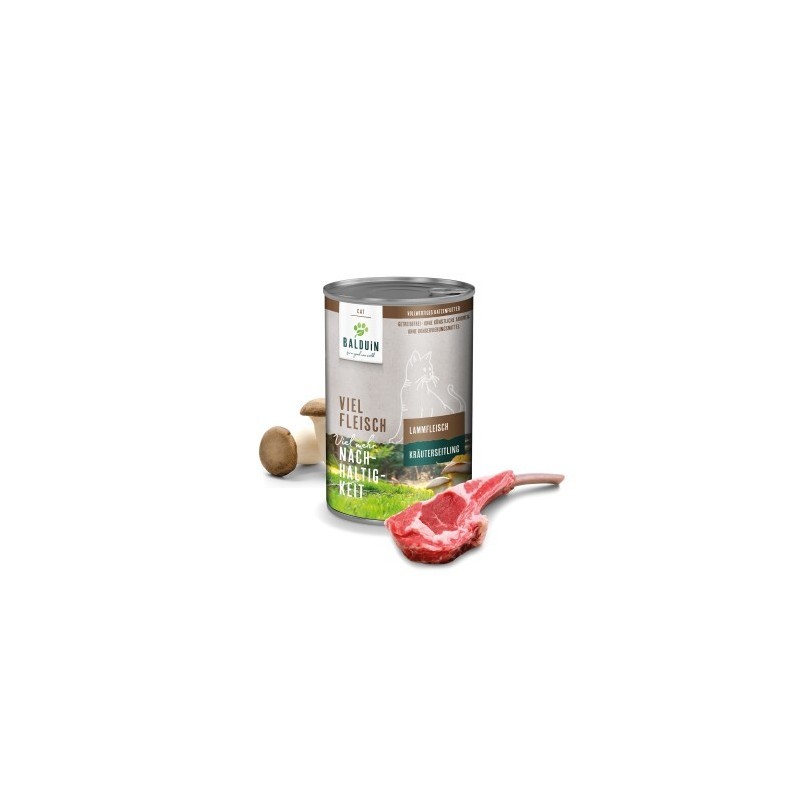 BALDUiN Katze Lamm & Kräuterseitling 12x400g