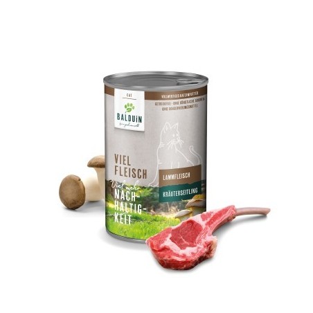 BALDUiN Katze Lamm & Kräuterseitling 12x400g