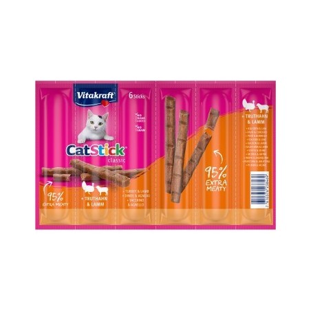 Vitakraft Cat-Stick 10x6 Stück Truthahn und Lamm