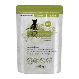 Catz finefood Nassfutter Katze Classic Senior No. 05 Lachs und Geflügel 32x85 g