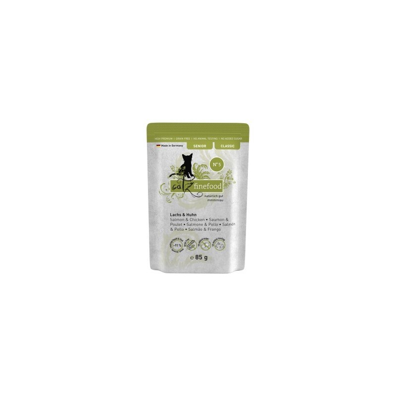 Catz finefood Nassfutter Katze Classic Senior No. 05 Lachs und Geflügel 32x85 g