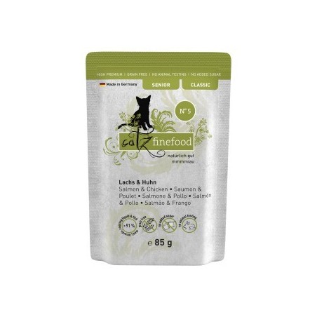 Catz finefood Nassfutter Katze Classic Senior No. 05 Lachs und Geflügel 32x85 g