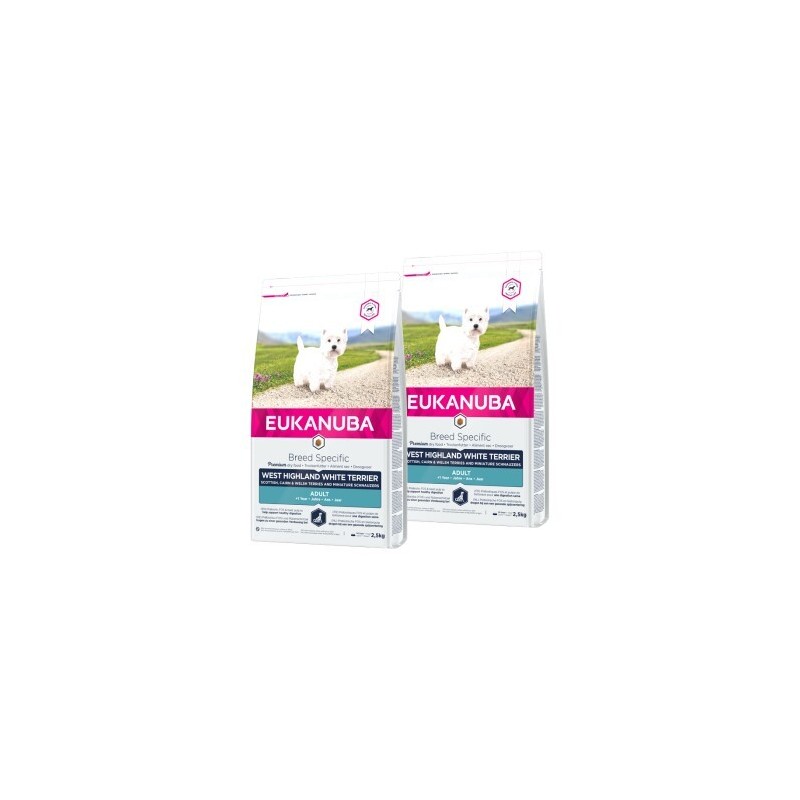 EUKANUBA Trockenfutter Breed Specific West Highland White Terrier Adult 2x2,5 kg