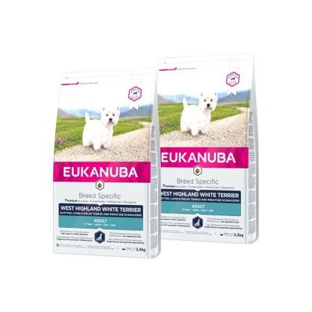 EUKANUBA Trockenfutter Breed Specific West Highland White Terrier Adult 2x2,5 kg