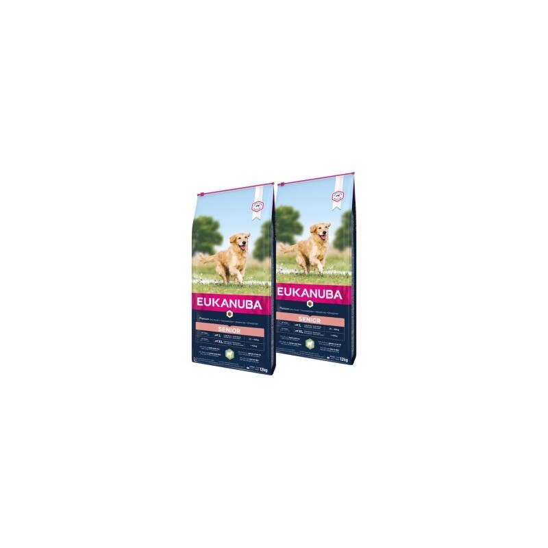 EUKANUBA Trockenfutter Hund Large & Giant Breed Senior, Lamm & Reis 2x12 kg