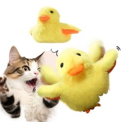 Katzenspielzeug mit flatternder Ente, interaktives elektrisches Vogelspielzeug, waschbares Katzenplüschspielzeug mit Katzenmi