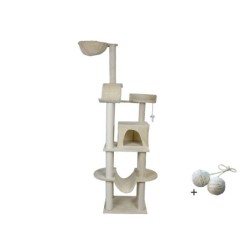 Rohrschneider ® Katzenbaum Travel , mit Gratis-Spielball, beige