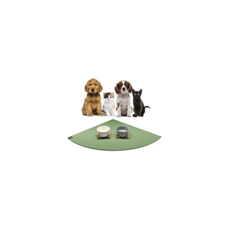 SANOZOO ® - Napfunterlage Eckrund - Öko-Tex und Made in Germany blassgrün 60 cm, 60 cm