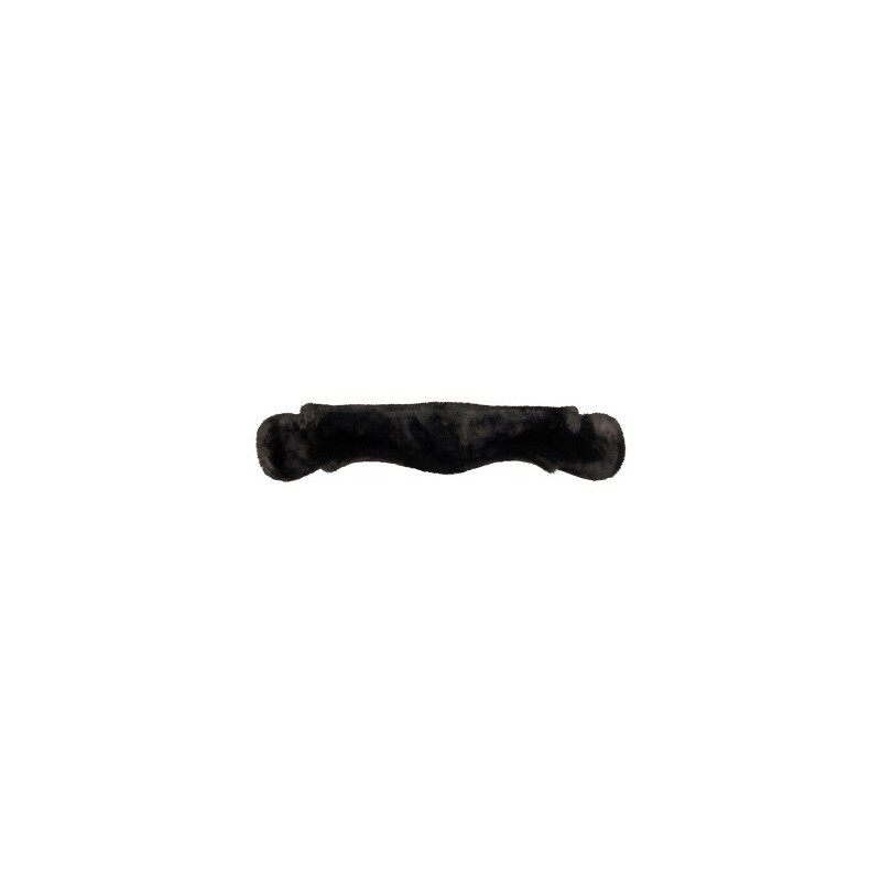 Equinate Mondgurt anatomisch mit synthetischem Lammfell schwarz 70 cm