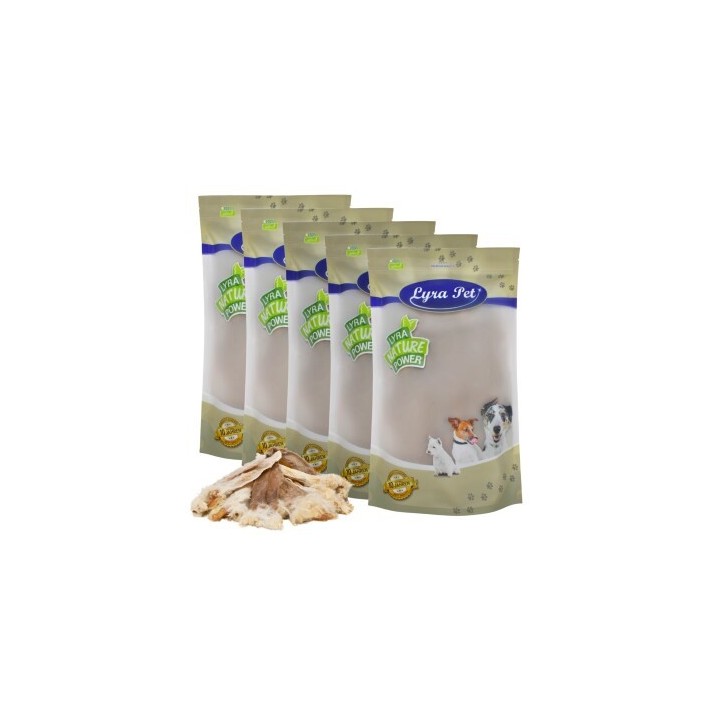 Lyra Pet Kaninchenohren mit Fell 5 kg