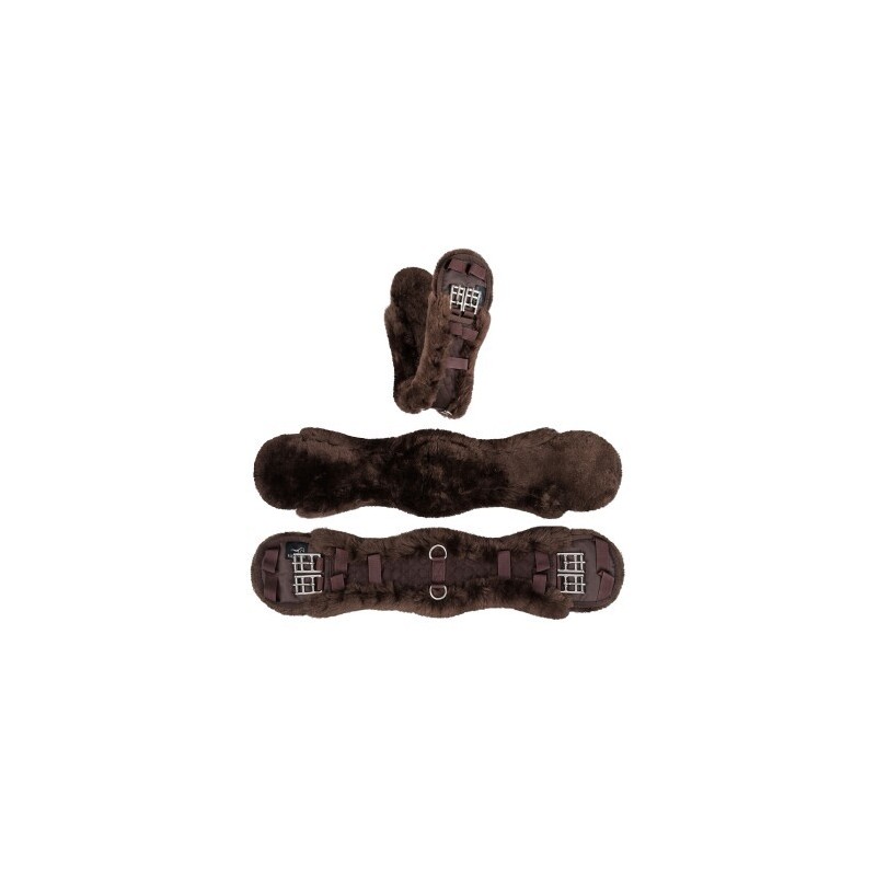 Equinate Kurzgurt Luke anatomisch Lammfell braun 80 cm