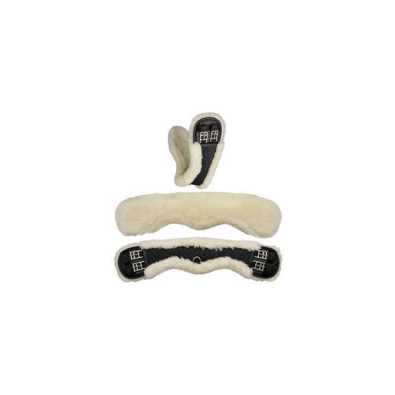 Equinate Mondgurt anatomisch Lammfell naturfarben 70 cm