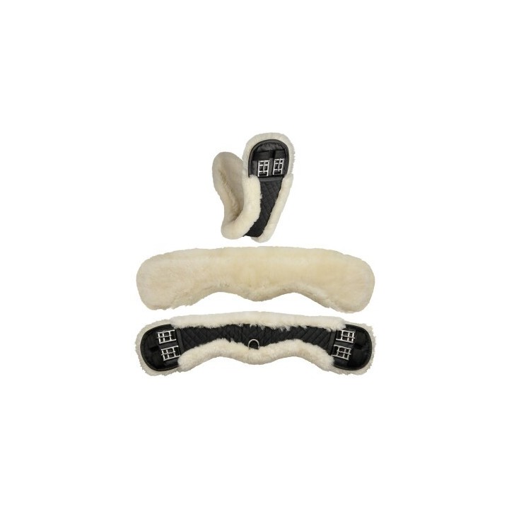 Equinate Mondgurt anatomisch Lammfell naturfarben 70 cm