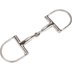 Equinate D-Ring Trense Edelstahl 16mm einfach gebrochen 1,6 cm 12,5 cm
