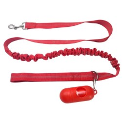 150 cm langes Hundeseil, Haustierleine, Hundeleine, reflektierende Hundeleine, Hundekotbeutel mit Spender rot