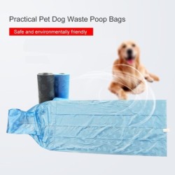 15 Stück Hundekotbeutel mit aufgedrucktem Fußabdruck-Musterdesign zur Reinigung von Müllbeuteln schwarz