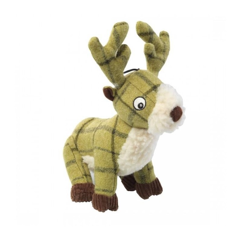 Haus der Pfoten Tweed Plüsch Hirsch Hundespielzeug One Size