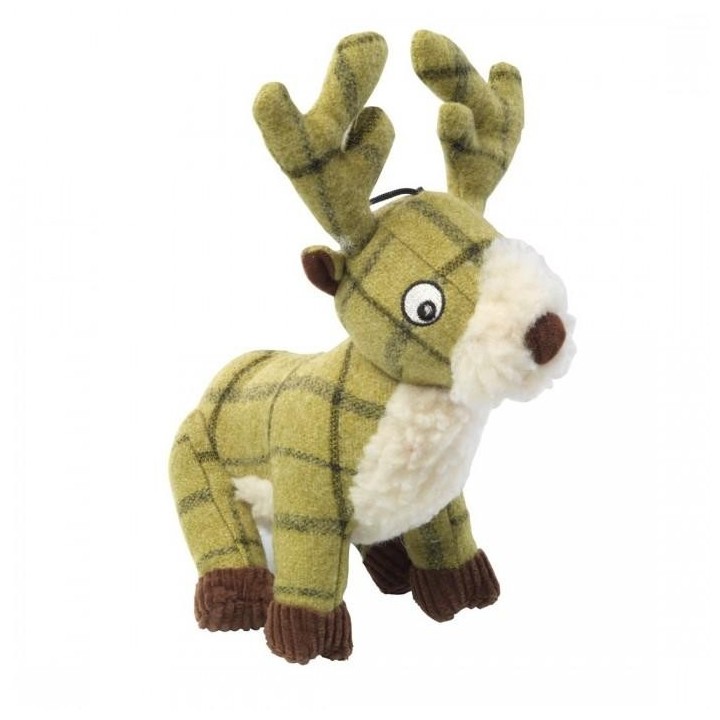 Haus der Pfoten Tweed Plüsch Hirsch Hundespielzeug One Size