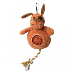 House Of Paws Hündchen-Schnur-Hundespielzeug mit stacheligem Ball One Size braun