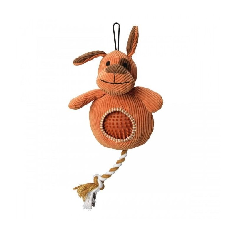House Of Paws Hündchen-Schnur-Hundespielzeug mit stacheligem Ball One Size braun