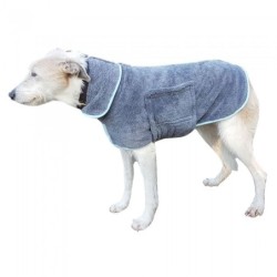 Henry Wag Hundetrocknungsmantel 80cm grau/blau