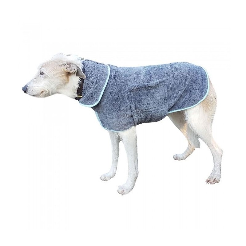 Henry Wag Hundetrocknungsmantel 80cm grau/blau