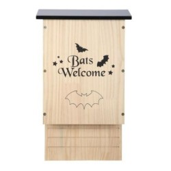 Etwas anderes Willkommenes Fledermaushaus aus Holz One Size braun/creme