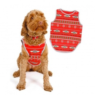 Friends Weihnachts-Hunde-Top L rot