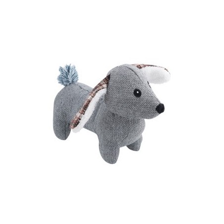Hunde-Plüschspielzeug Hund Britta grau, Maße: ca. 14,5 x 25 x 17 cm