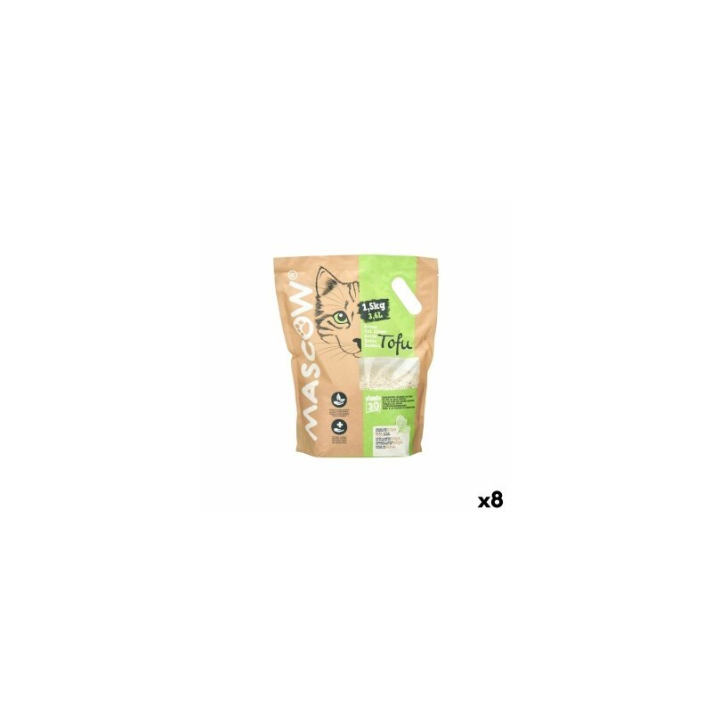 Mascow Katzenstreu Soja Weiß 1,5 Kg